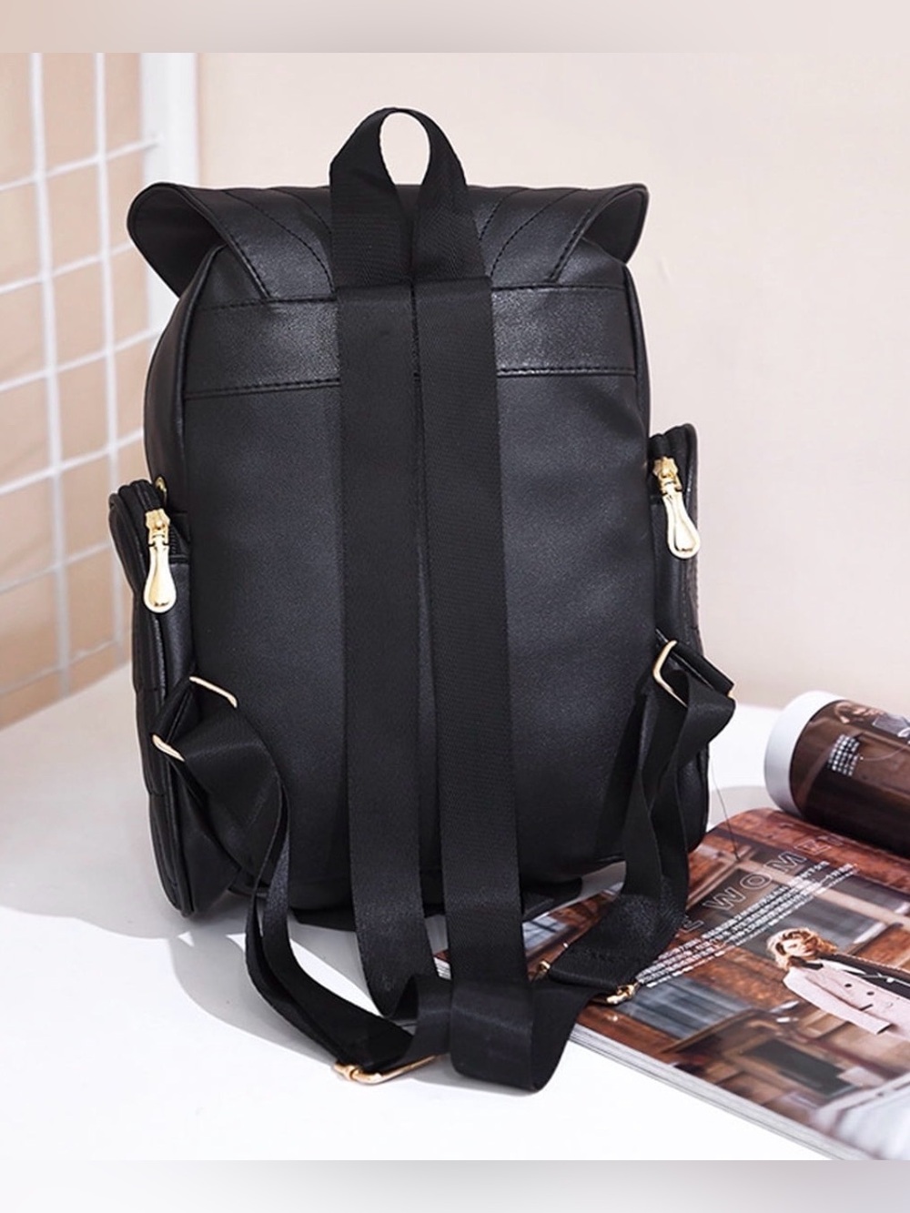Black owl backpack is a versatile novelty backpack bag multi pocket, NWOT - Picture 10 of 11